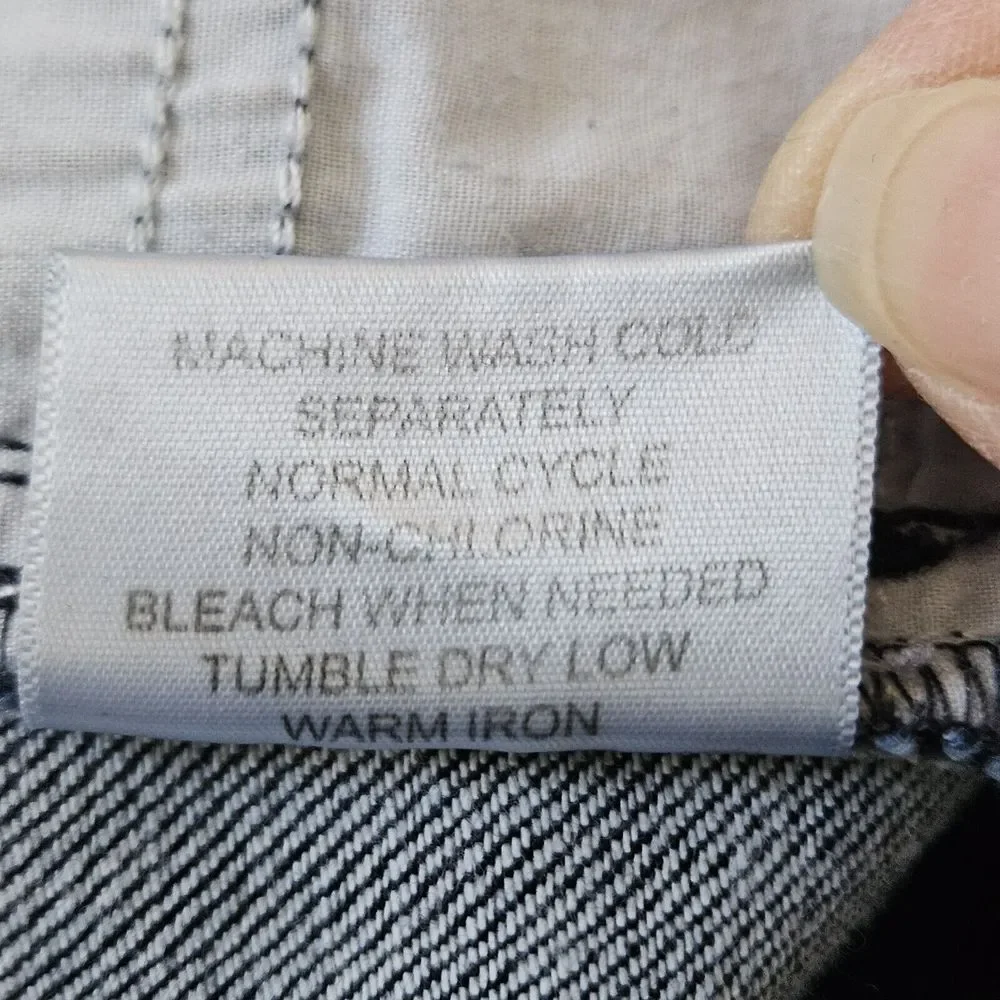 Tory Burch Jeans Womens 31x25.75 Cropped Jean Straight Blue Dark Wash Mid Rise - Picture 14 of 15